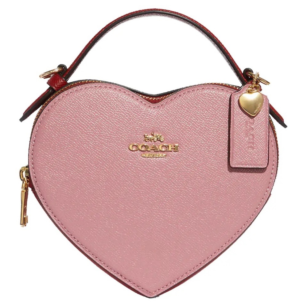 Coach Heart Crossbody In Colorblock Shoulder Bag Pink